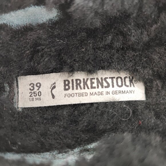 Birkenstock Woman’s Buckley Shearling Black Suede Moccasin Mule Clogs Size 8 US - Picture 7 of 8
